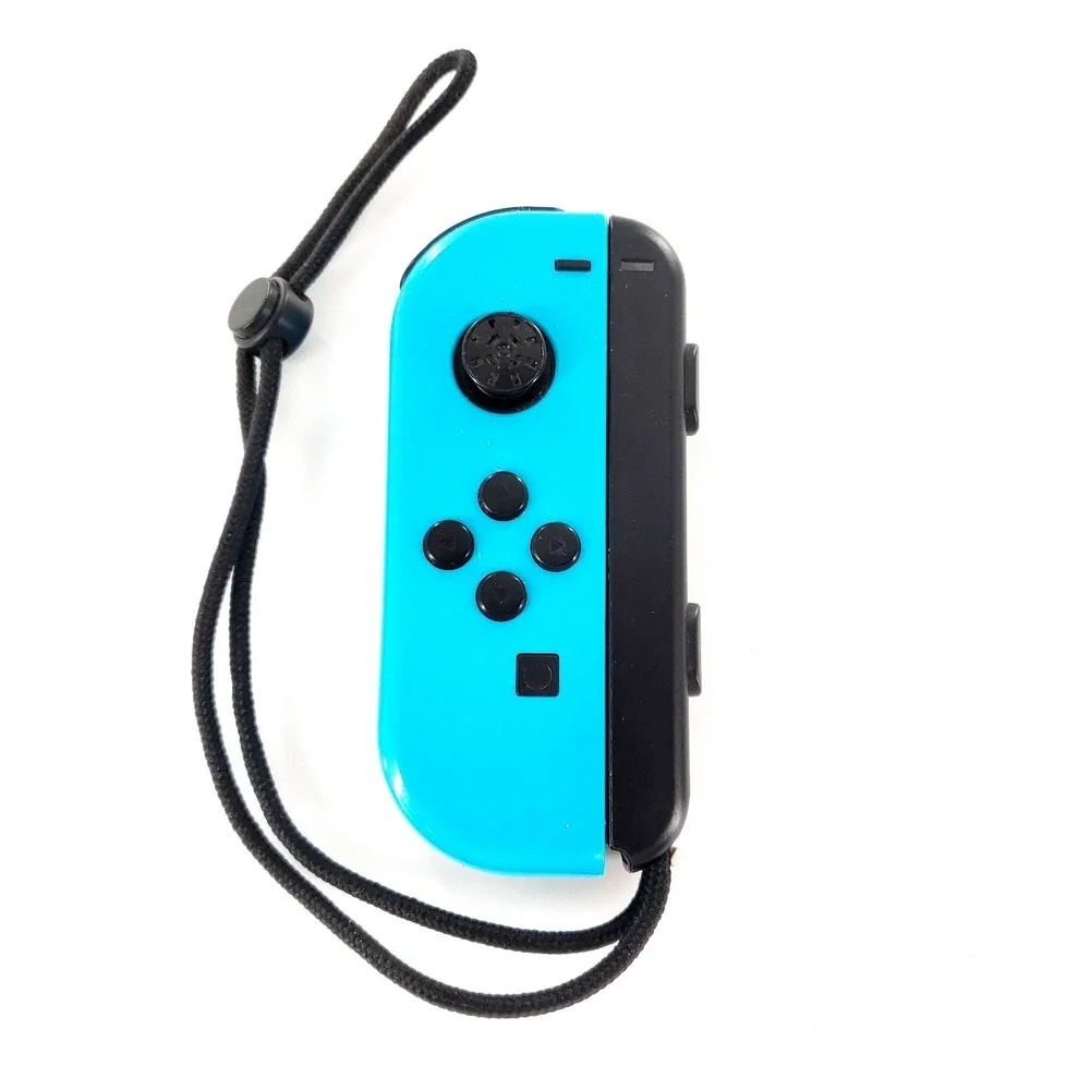 Genuine Nintendo Switch Joy-Con Left Neon Blue w/ Strap Missing Rubber Tested